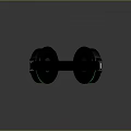 Black Computer Headphones With Green Light And Modern Design 3d model