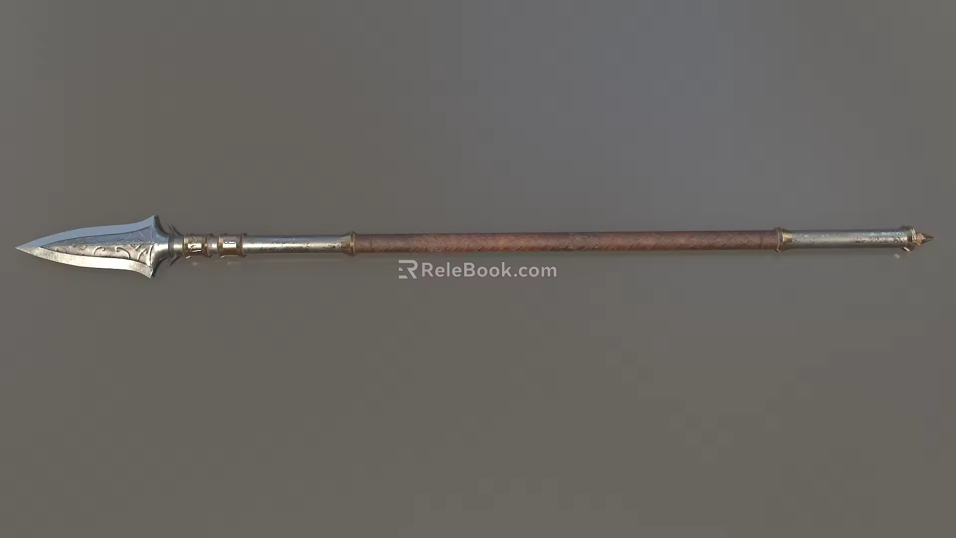 Gun pike halberd war halberd spear war spear ge game weapon cold weapon long handle weapon simple model low model low face several times era weapon 3d model