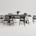 Modern Dining Table and Chair Combination Dining Table and Chair 3d model