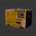 Yellow JBC Power Products Generator With Control Panel And Rolling Wheels