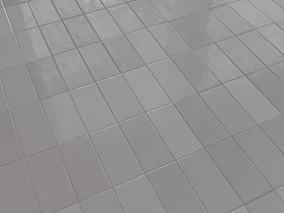Gray Square Floor Tiles for Modern Interior with Smooth Surface and Grid Layout Design 3d model
