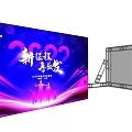 Event Background Wall With Stage Structure Lighting Effects And New Year Celebration 2022 Logo