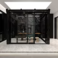 Reduxis System Windows And Doors Display In Spacious Modern Showroom Interior