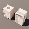White Square Storage Containers With FIBOX Label And Ventilated Design For Home Use