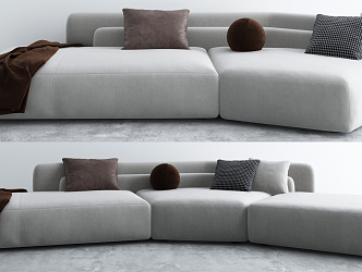 Modern Combination Sofa Multiplayer Sofa 3d model