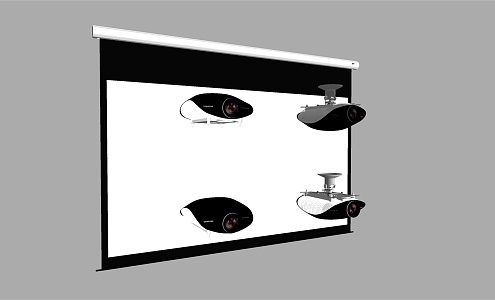 Modern Projector Curtain 3d model