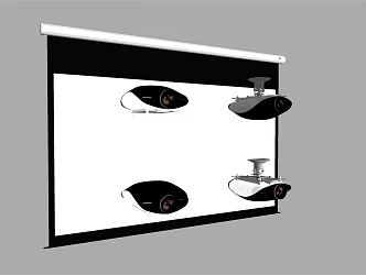 Modern Projector Curtain 3d model
