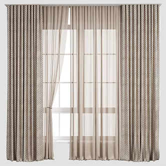 Fabric Curtain Curtain Gauze Curtain Rolling Curtain Roman Curtain 3d model