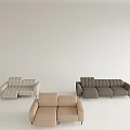Modern Stylish Sofa Set With Multiple Colors Beige Gray And Comfortable Modular Design Seats 3d model