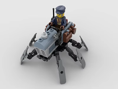 LEGO toy blocks ski motorcycle 3d model