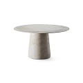 Elegant Marble Coffee Tables With Round Top And Cylindrical Base Design 3d model