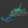 Modern fighter sci-fi fighter sci-fi fighter space fighter 3d model