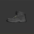 Black Leather Safety Boots For Work With Durable Sole And Protective Design 3d model