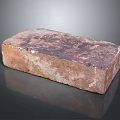 Red Brown Solid Brick With Rough Surface And Natural Texture On Dark Background 3d model