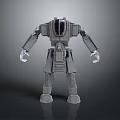 3D Rendered Mechanical Robot With Metallic Armor And Functional Joints