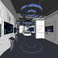 New Energy Manufacturing Exhibition Hall With Modern Screens And Display Stands
