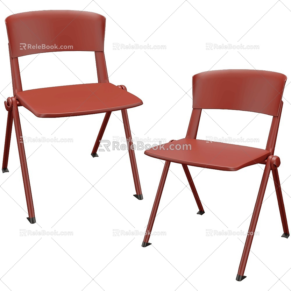 yugen Metallic Red Single Chair 18 3d model