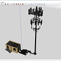 Communication materials Signal tower Public facilities Base station Electronic tower Communication facilities 3d model