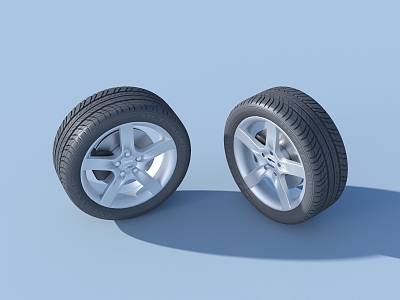 Tire Hanjiang automobile wheel tire hub 3d model