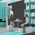 Nova Trendy Toys Store Photo Check-in Spot With Pink Green Decorations And Balloons