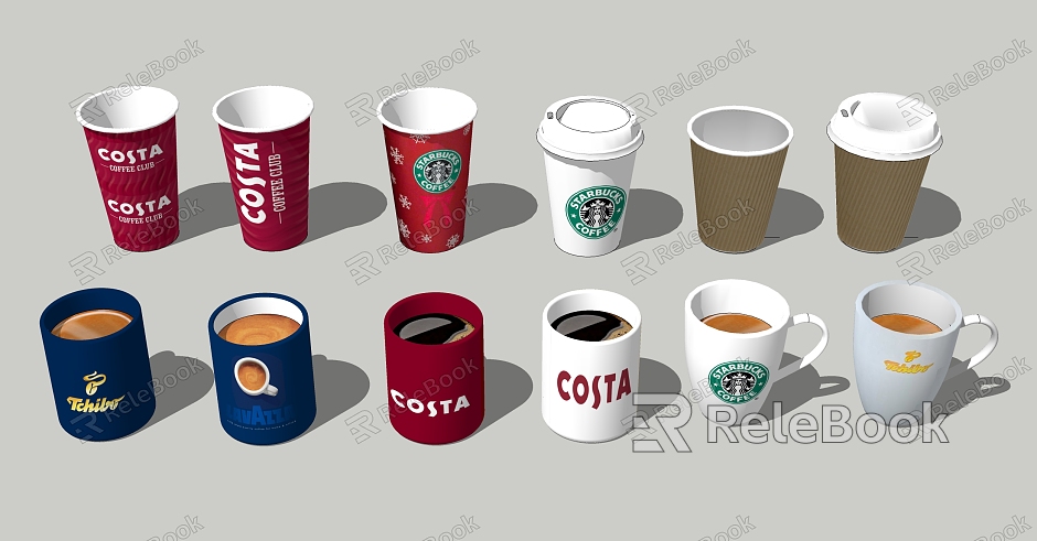 Modern Coffee Cup Starbucks Coke Coffee Cup model