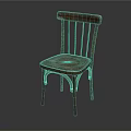 Vintage Wooden Leisure Chair With Classic Backrest And Solid Wood Seat Design