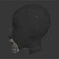 Realistic Brown Textured Beard On Black Mannequin Head Facial Features