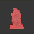 Ancient Stone Sculpture Featuring Mythical Beast And Deer Motif On Decorative Base