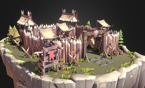 Barracks 3d model