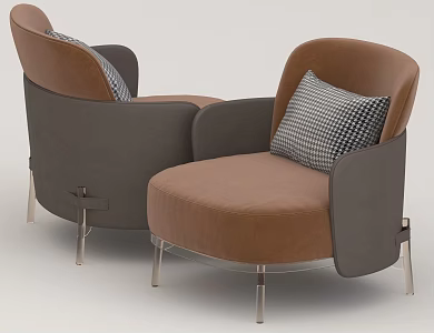Leisure Chair Backrest Chair 3d model