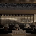 Luxury Modern SPA Sauna Room with Comfortable Loungers Marble Coffee Table and Decorative Wall