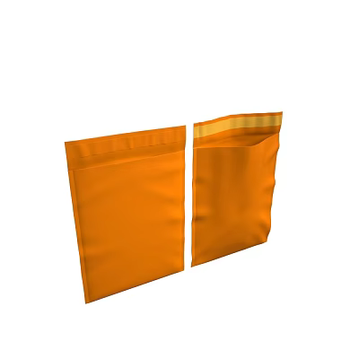High Quality Pet Food Packaging In Orange Resealable Bags For Pets 3d model