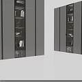 Modern Sleek Bookcase Design With Layered Shelves And Built in Lighting
