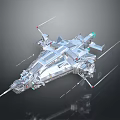Modern Spaceship Spacecraft 3d model