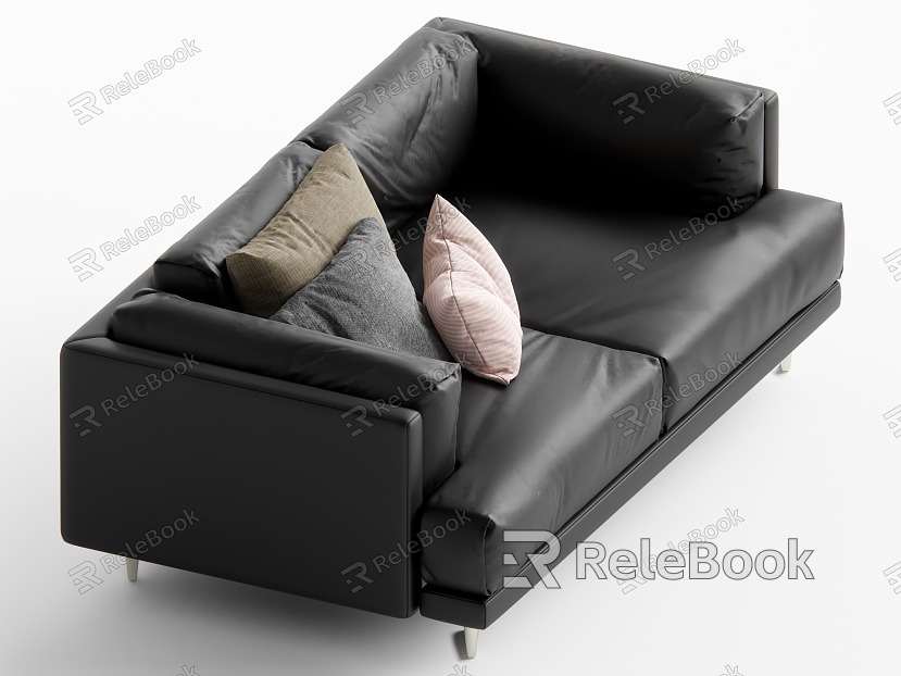 Middle-style double sofa model