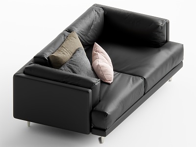 Middle-style double sofa model