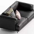 Middle-style double sofa 3d model