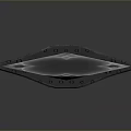 Silver Metallic Sword With Brown Hilt Vertically Placed On Gray Background