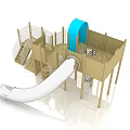 Children's Combined Slide Combined Slide Outdoor Slide Children's Slide Children's Slide 3d model
