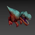 Colorful T Rex Dinosaur Model With Open Mouth And Sharp Teeth