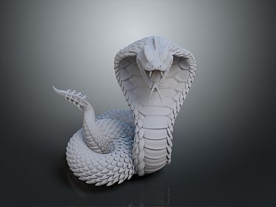 snake cobra venomous snake python reptile cold-blooded animal reptile 3d model