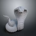snake cobra venomous snake python reptile cold-blooded animal reptile 3d model