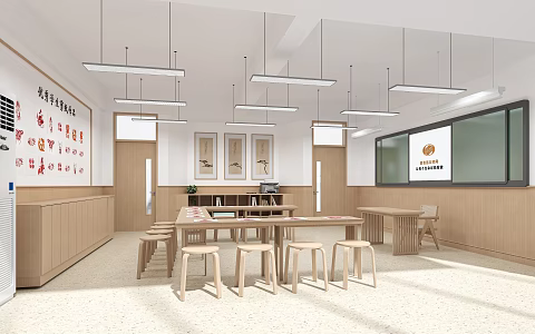 Manual classroom 3d model