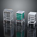 Modern Medical Supplies Medical Tray Trolley Medical Appliance 3d model