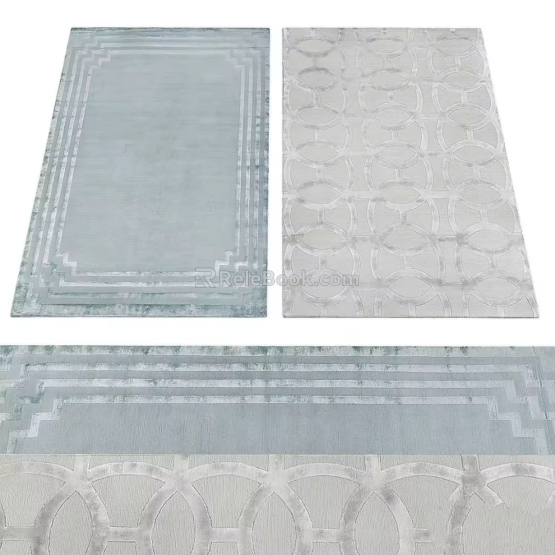 Retro Square Carpet 3d model