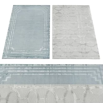 Retro Square Carpet 3d model