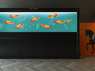 Modern fish tank 3d model