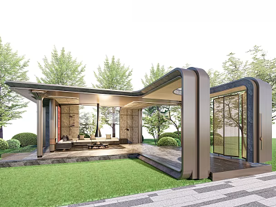 Modern Corridor Frame Landscape Corridor Frame Residential Living Room Sofa Seat 3d model