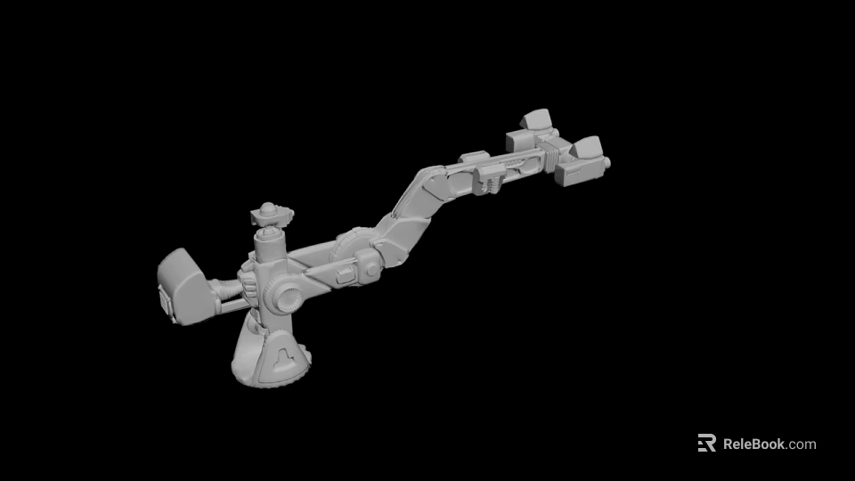 3D Model of Industrial Robotic Mechanical Arm with Multiple Joints and Components 3d model