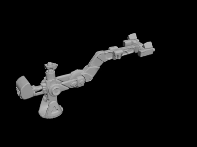 3D Model of Industrial Robotic Mechanical Arm with Multiple Joints and Components 3d model